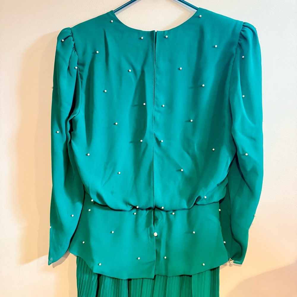 Vintage 1980s Semi-Formal Pearl Detail Dress - Picture 6 of 8